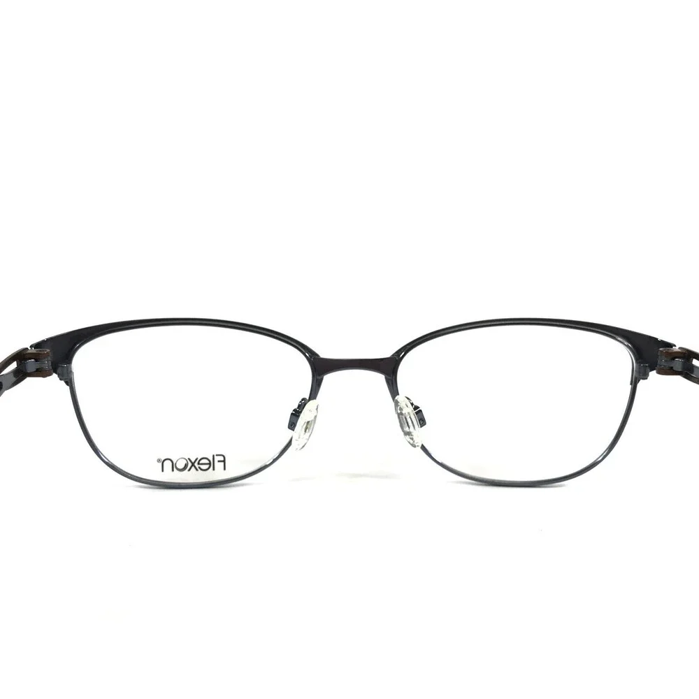 Flexon Eyeglasses Frames CLAUDETTE 210 Brown Teal Blue Cat Eye 52-18-135
